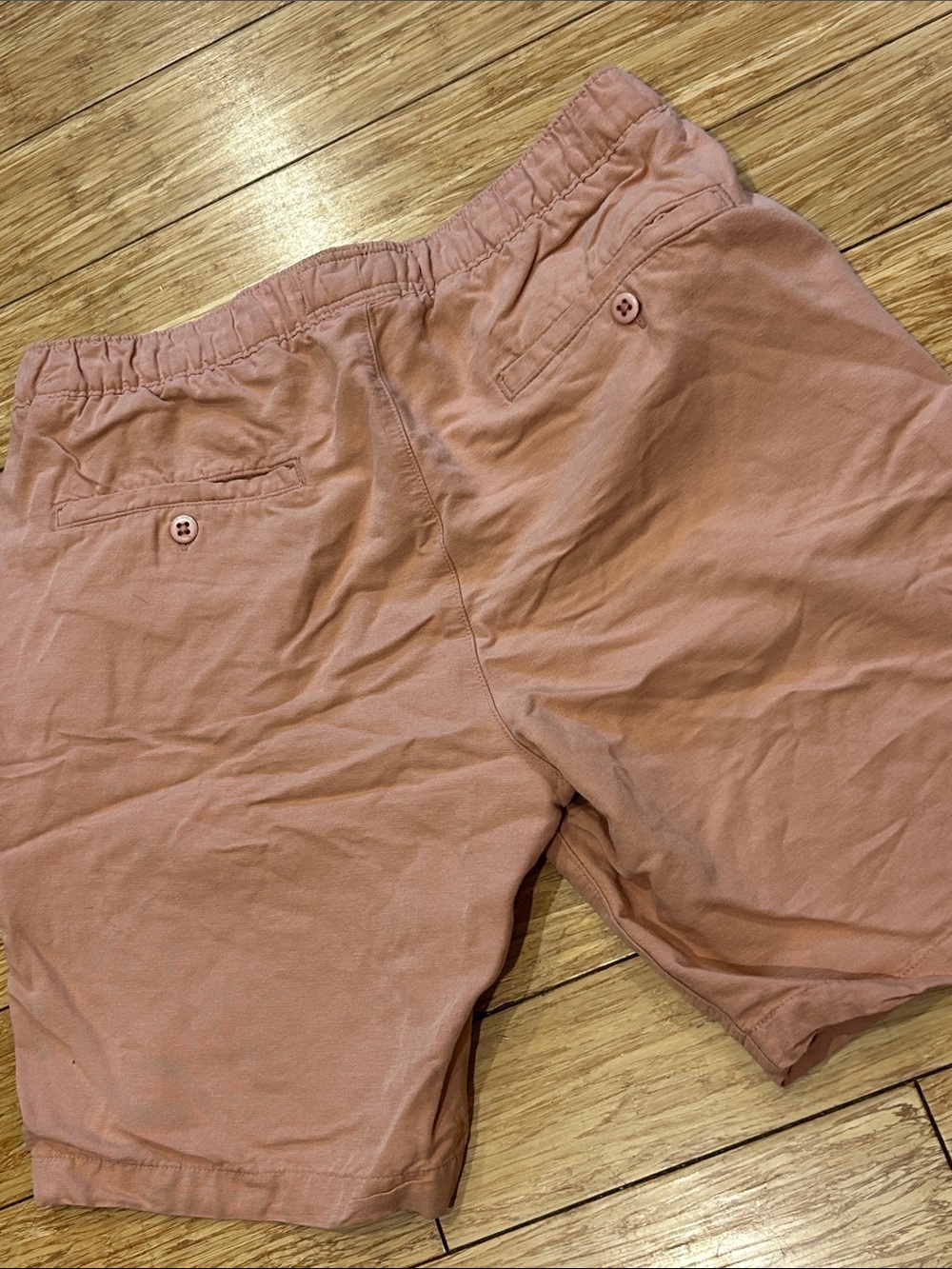 Abercrombie & Fitch Sea-Fade Men's Flat-Front Pull-On Shorts - Salmon L